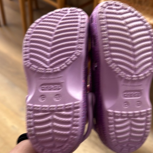 Kids Glittery Purple Crocs - Picture 3 of 3